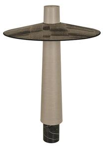 Stojací Lampa Forestier, Thésée, Šedá, Obývací pokoj, Tkanina / Textil, Boho