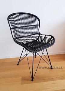 Ratanová židle ARLES černá