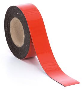AJ Produkty Popisovatelná magnetická páska, 50 mm, délka 20 m, červená