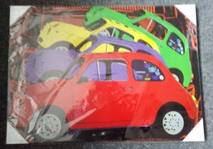 Obraz barevná auta 70 x 50 cm