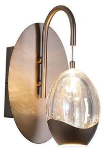 Searchlight 11142-1LT Nástěnné LED svítidlo SEEDS oválné CHAMPAGNE sklo, spínač