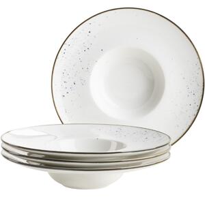 Mäser 4dílná sada gurmánských talířů Pintar White modré tečky 26 cm