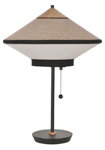 Stolní lampa Forestier, Cymbal S, Béžová, Obývací pokoj, Tkanina / Textil, Design