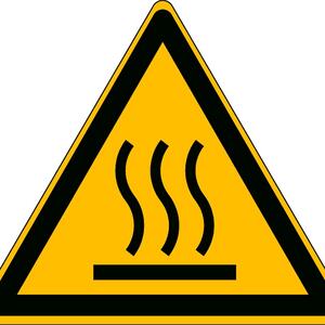 AJ Produkty Pozor nebezpečí popálení - značka, PES, samolepicí, 200x200 mm