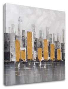 Malba na plátně MESTO 70x70 cm