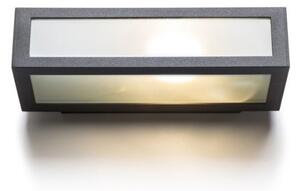 GINO nástěnná antracitová , svítí nahoru i dolů 230V E27 18W IP44 - RED - DESIGN RENDL