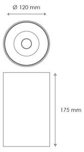 BPM 9052.01.SR.WH-WH.40.ST.9.30 Stropní svítidlo TUBE matná bílá LED 16W Ø120mm 1442lm - BPM (starý kód: BPM 9052.SR.W-W.D40.3K)