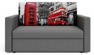 Moderní rozkládací pohovka se vzorem Londýnu ARIA 80 - šedá
