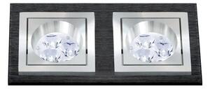 BPM 3068LED2.D40.3K Vestavné svítidlo Aluminio Negro, černá 2x 7W LED 230V - BPM