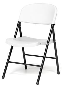 AJ Produkty Skládací židle PAISLEY, plastová, bílá/černá