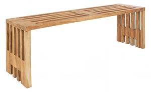 Zahradní lavice Benidorm, teak, přírodní, 140×35×48 cm – House Nordic