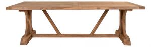 Zahradní stůl Volos, masivní teak, přírodní, 240×100×75 cm – House Nordic