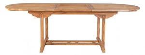 Rozkládací zahradní jídelní stůl Salamanca, teak, přírodní, 180/240×90×75 cm – House Nordic