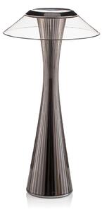 Stolní lampa Kartell, Space, Šedá, Obývací pokoj, Plast, Design