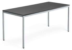 AJ Produkty Psací stůl MODULUS, 4 nohy, 1800x800 mm, stříbrný rám, černá