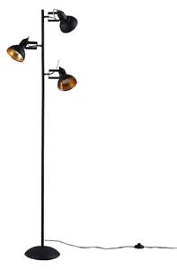 Stojací Lampa Lindby, Lilly, Černá, Obývací pokoj, Kov, Industriální design