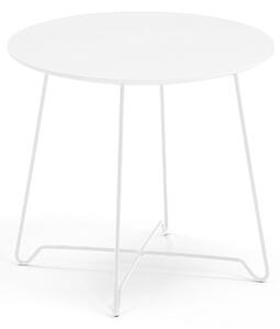 AJ Produkty Konferenční stolek IRIS, Ø500 mm, bílá, bílá deska