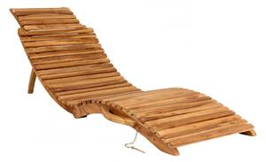 Zahradní lehátko Arrieta – teak, 160×50×25 cm – House Nordic