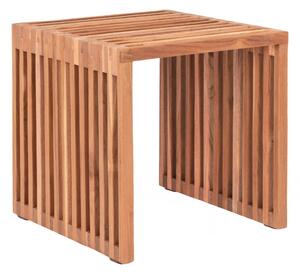 Zahradní odkládací stolek Pego, teak, čtvercový, 40×40×40 cm – House Nordic