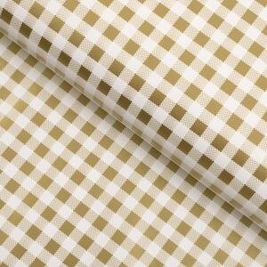 PVC ubrus Zlato-bílé kostičky PV-117 - metráž š. 140 cm