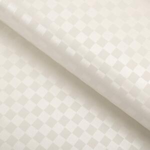 PVC ubrus Krémové šrafované kostičky PV-127 - metráž š. 140 cm