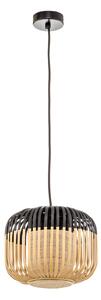 Závěsná svítidlo Forestier, Bamboo Light XS, stmívatelné, Černá, Obývací pokoj, Bambus, Design