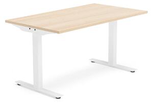 AJ Produkty Psací stůl MODULUS, T-nohy, 1400x800 mm, bílý rám, dub