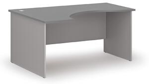 Ergonomický kancelářský psací stůl PRIMO GRAY, 160x120 cm, levý, šedá/grafit