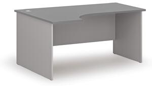 Kancelářský rohový pracovní stůl PRIMO GRAY, 1600 x 1200 mm, levý, šedá/grafit