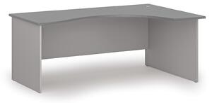 Ergonomický kancelářský psací stůl PRIMO GRAY, 180x120 cm, pravý, šedá/grafit