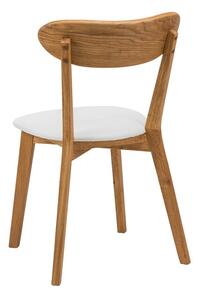 Dubová olejovaná polstrovaná židle Isku - černá koženka
