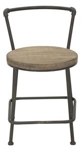 Jídelní židle Mauro Ferretti Atlanta 43x48x68 cm, tmavě šedá/přírodní