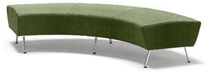 AJ Produkty Zaoblený taburet ALEX, délka 2300 mm, tkanina Medley, mechově zelená