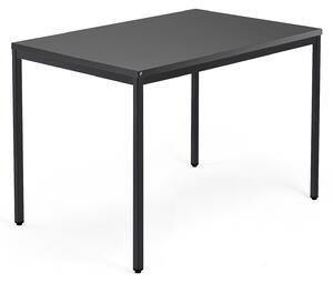 AJ Produkty Psací stůl QBUS, 4 nohy, 1200x800 mm, černý rám, černá