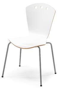 AJ Produkty Jídelní židle ORLANDO, bílá/hliníkový lak