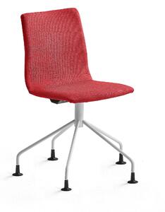 AJ Produkty Konferenční židle OTTAWA, podnož pavouk, červená, bílý rám