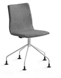 AJ Produkty Konferenční židle OTTAWA, podnož pavouk, šedá, bílý rám