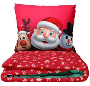 Vánoční ložní povlečení - motiv Pozdravy ze severního pólu - 100% bavlna Renforcé - 70 x 90 cm + 140 x 200 cm