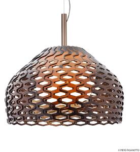 Závěsná svítidlo FLOS, Tatou, stmívatelné, Hnědá / Rezavá, Obývací pokoj, Plast, Design
