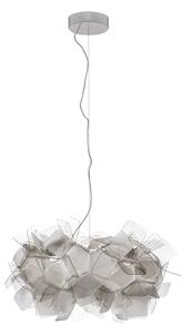 Závěsná svítidlo Slamp, CLIZIA, stmívatelné, Šedá, Obývací pokoj, Plast, Design