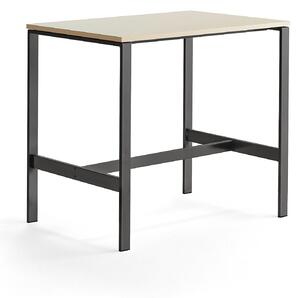 AJ Produkty Stůl VARIOUS, 1200x800 mm, výška 1050 mm, černé nohy, bříza