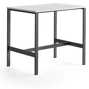 AJ Produkty Stůl VARIOUS, 1200x800 mm, výška 1050 mm, černé nohy, bílá