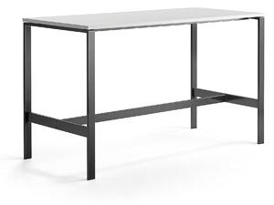 AJ Produkty Stůl VARIOUS, 1800x800 mm, výška 1050 mm, černé nohy, bílá