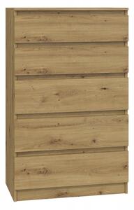 Komoda TopEshop MALWA 70x40x109,5 M5 dub artisan 5 zásuvek