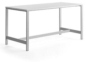 AJ Produkty Stůl VARIOUS, 1800x800 mm, výška 900 mm, stříbrné nohy, bílá
