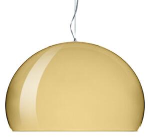 Závěsná svítidlo Kartell, FL/Y, stmívatelné, Zlatá / mosazná, Obývací pokoj, Plast, Design