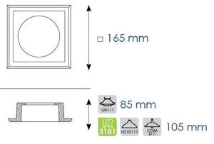 BPM 10046.01 Zápustné svítidlo Milano G53 - BPM-WHITE (CRISMOSIL/MODULAR)