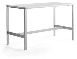 AJ Produkty Stůl VARIOUS, 1800x800 mm, výška 1050 mm, stříbrné nohy, bílá