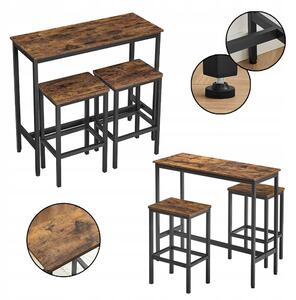 SONGMICS Barový set Vasagle Lofto hnědý