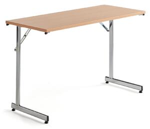 AJ Produkty Skládací stůl CLAIRE, 1200x500 mm, buk, chrom